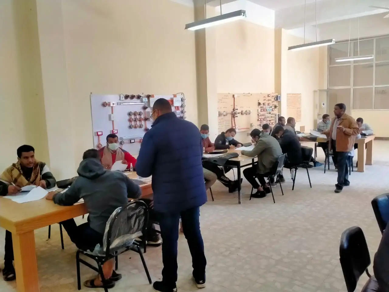 A photo from a training on electronics